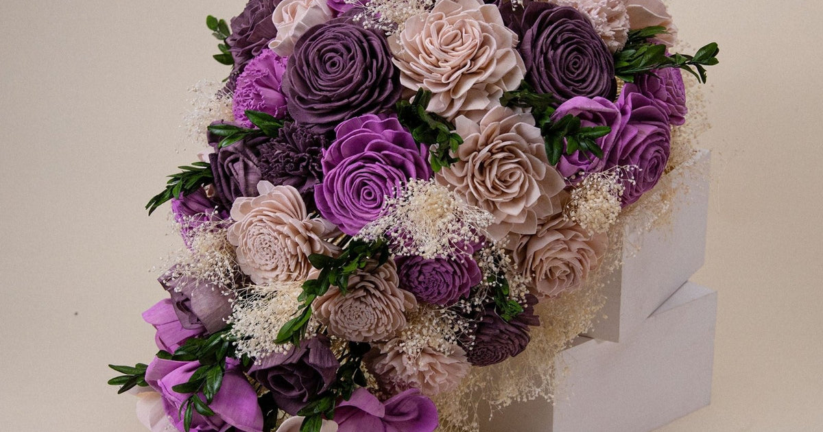 Zen Garden Cascade Bouquet Sola Wood Flowers